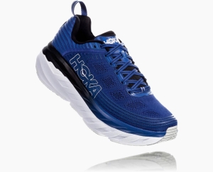 Hoka One One Bondi 6 Men's Road Running Shoes Galaxy Blue/Anthracite | 46231QWVN