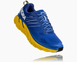 Hoka One One Clifton 6 Men's Recovery Shoes Nebulas Blue/Lemon | 35948HMZT