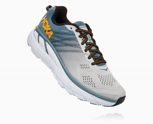 Hoka One One Clifton 6 Wide Men's Road Running Shoes Lead/Lunar Rock | 15726ZMTR