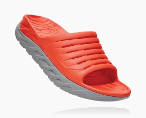 Hoka One One ORA Men's Recovery Shoes Mandarin Red/Wild Dove | 16895MXKI