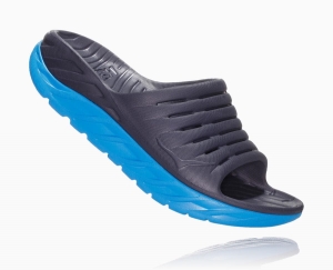 Hoka One One ORA Women's Recovery Shoes Ebony/Dresden Blue | 95618KSZB