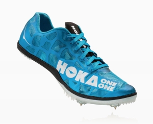 Hoka One One Rocket MD Men's Spikes Cyan/White | 47832JUZY