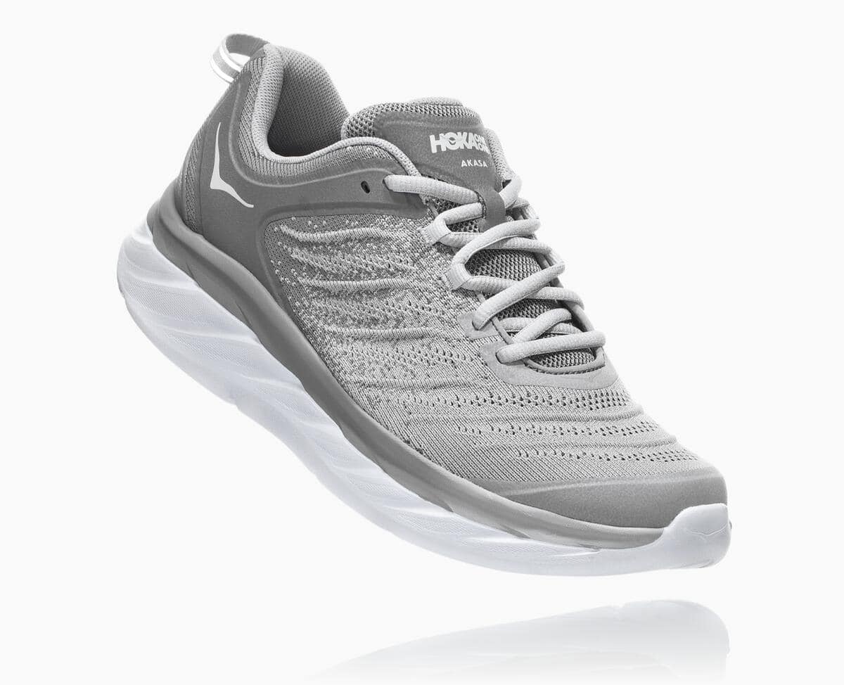 Hoka One One Akasa Men\'s Sneakers Frost Gray /Silver Sconce | 49867BTAM