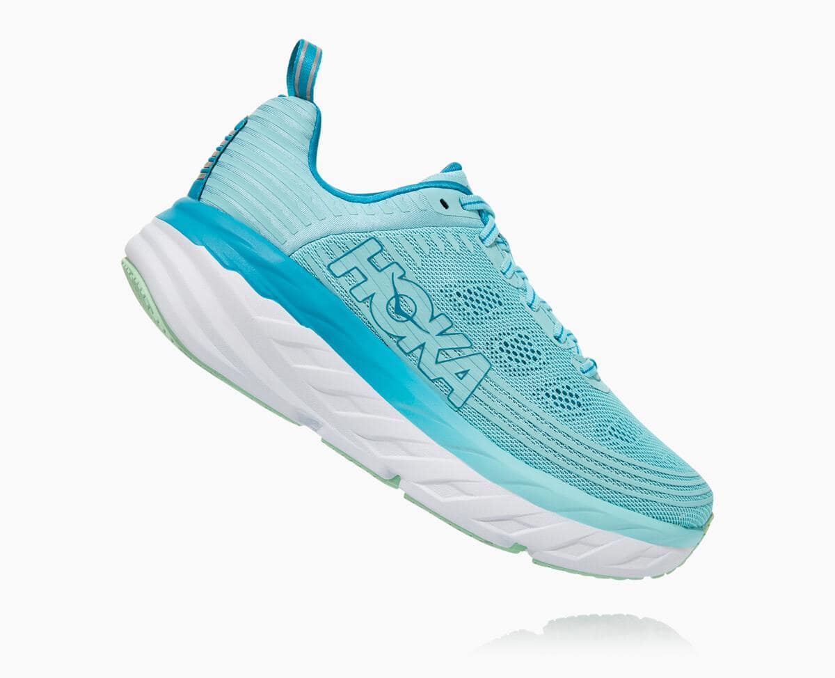 Hoka One One Bondi 6 Women's Recovery Shoes Antigua Sand/Caribbean Sea | 90671VKHS