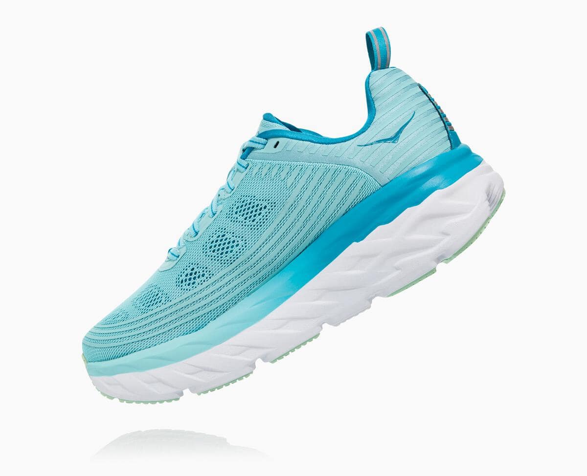 Hoka One One Bondi 6 Women's Recovery Shoes Antigua Sand/Caribbean Sea | 90671VKHS