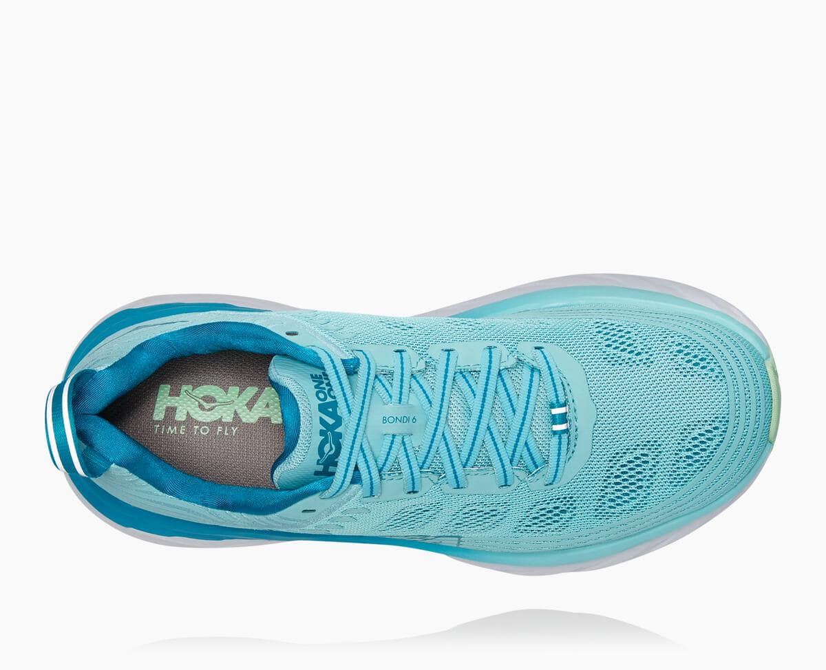 Hoka One One Bondi 6 Women's Recovery Shoes Antigua Sand/Caribbean Sea | 90671VKHS