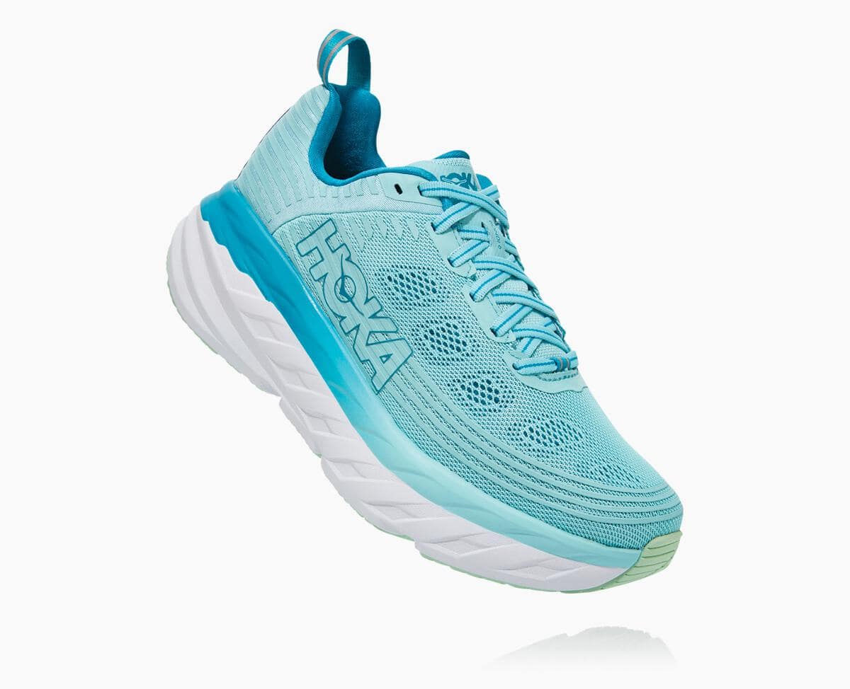 Hoka One One Bondi 6 Women\'s Recovery Shoes Antigua Sand/Caribbean Sea | 90671VKHS