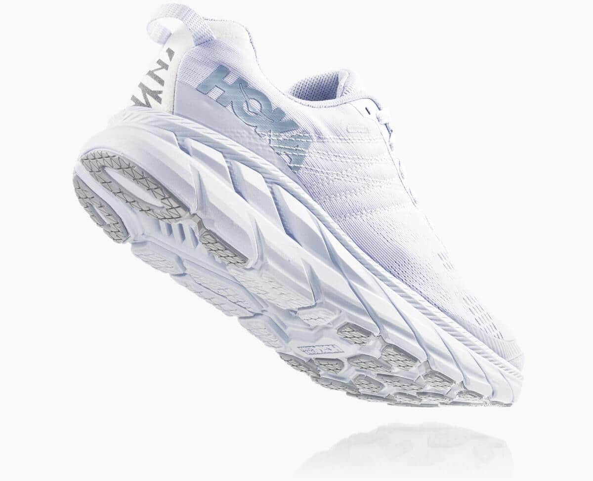 Hoka One One Clifton 6 Men's Road Running Shoes Bright White/White | 92548XWQN