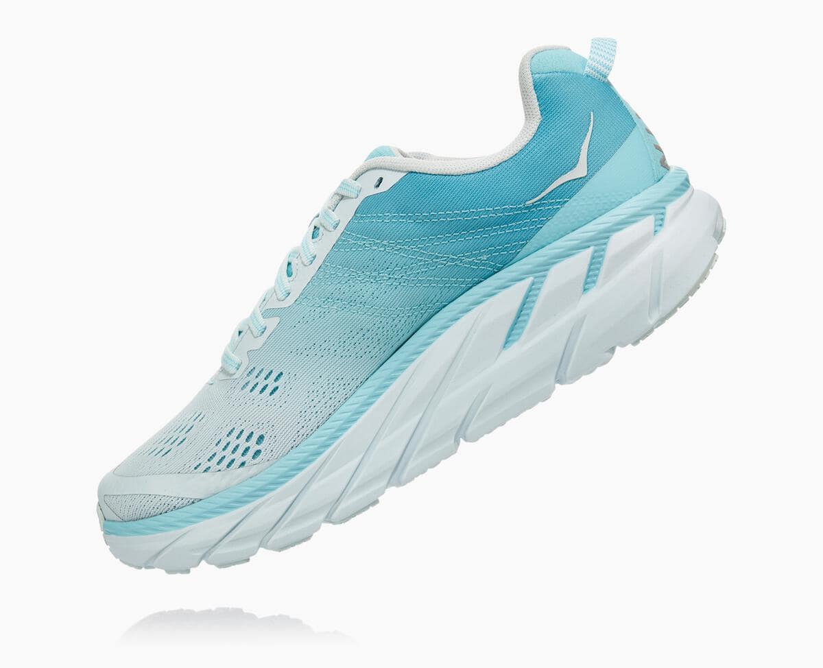 Hoka One One Clifton 6 Women's Recovery Shoes Antigua Sand/Wan Blue | 48217DOKR