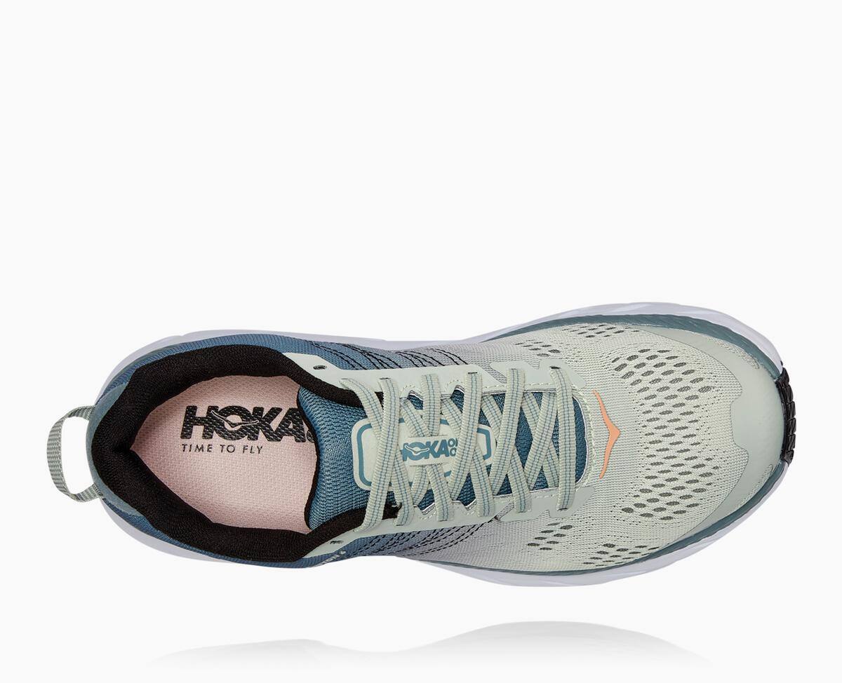 Hoka One One Clifton 6 Women's Road Running Shoes Lead/Sea Foam | 29473SJFY