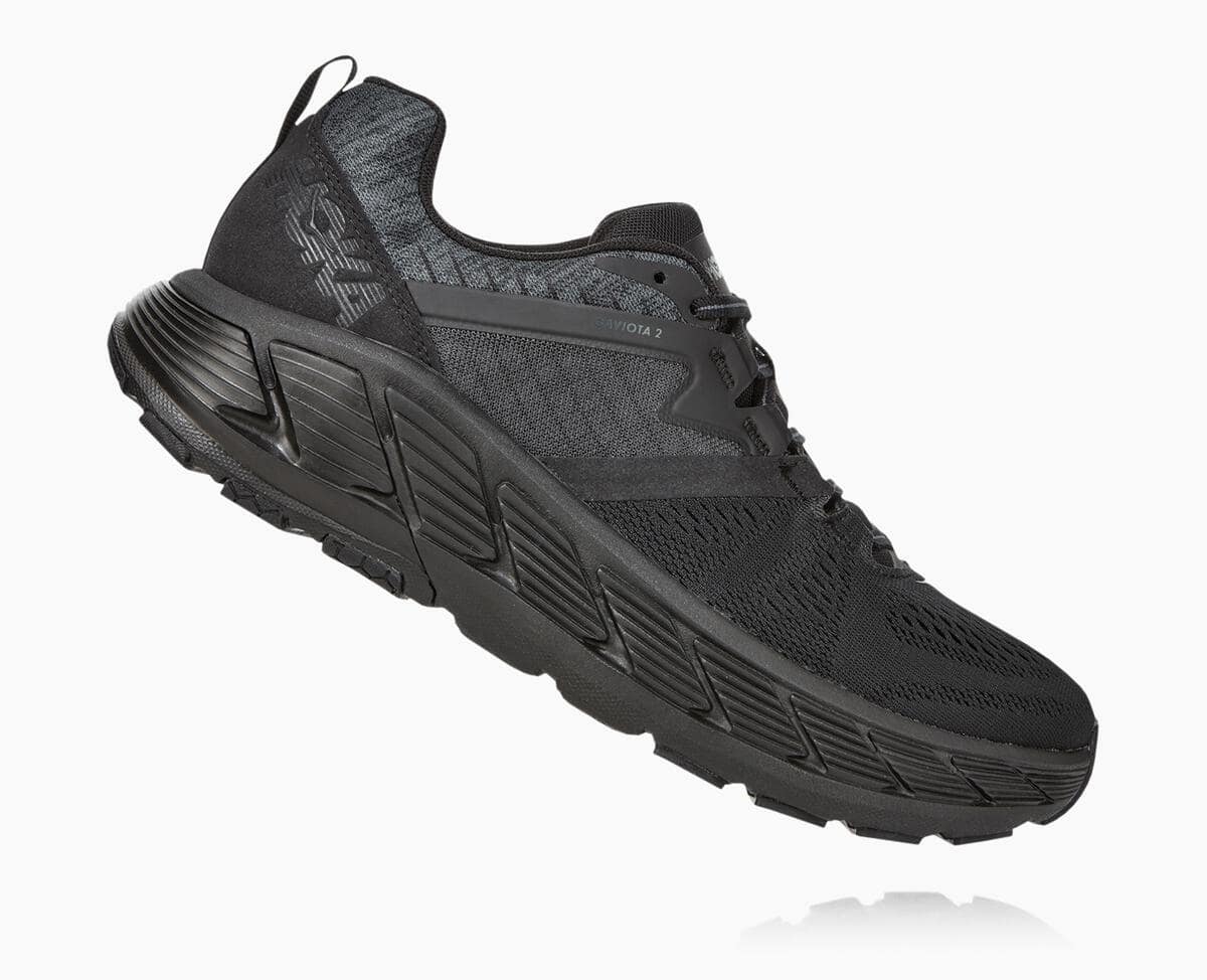 Hoka One One Gaviota 2 Men's Stability Running Shoes Black/Dark Shadow | 16849PDGW