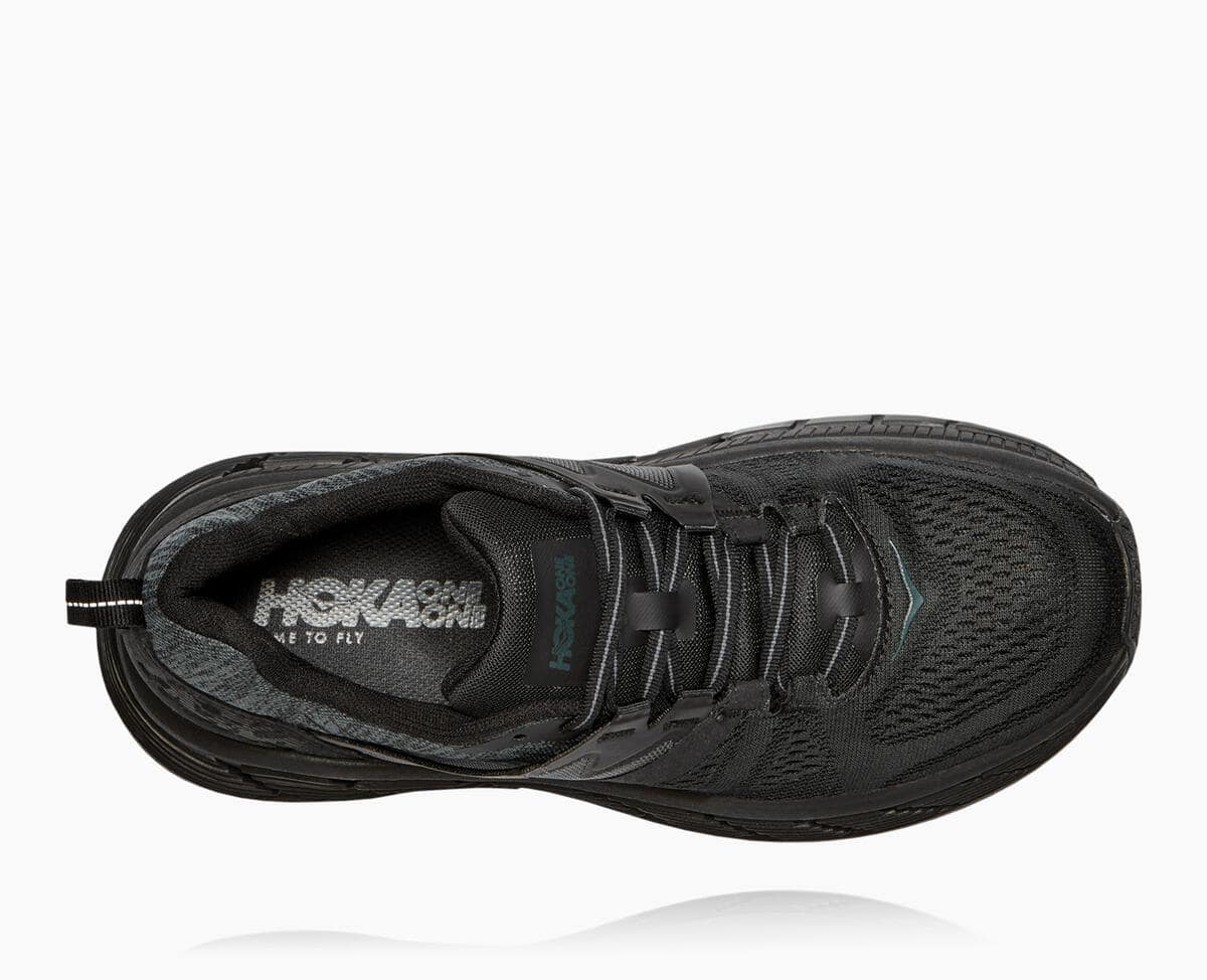 Hoka One One Gaviota 2 Men's Stability Running Shoes Black/Dark Shadow | 16849PDGW