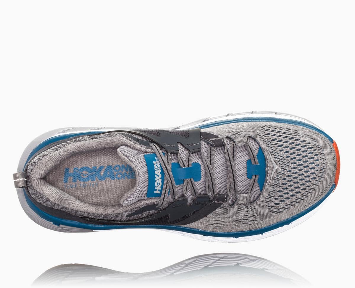 Hoka One One Gaviota 2 Men's Stability Running Shoes Frost Gray/Seaport | 67039ABHQ