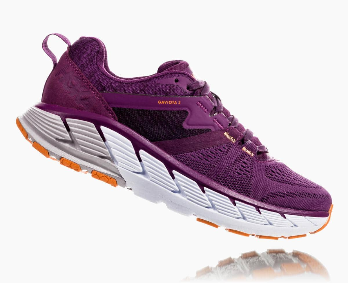 Hoka One One Gaviota 2 Women's Stability Running Shoes Grape Juice/Bright Marigold | 83706PRUN