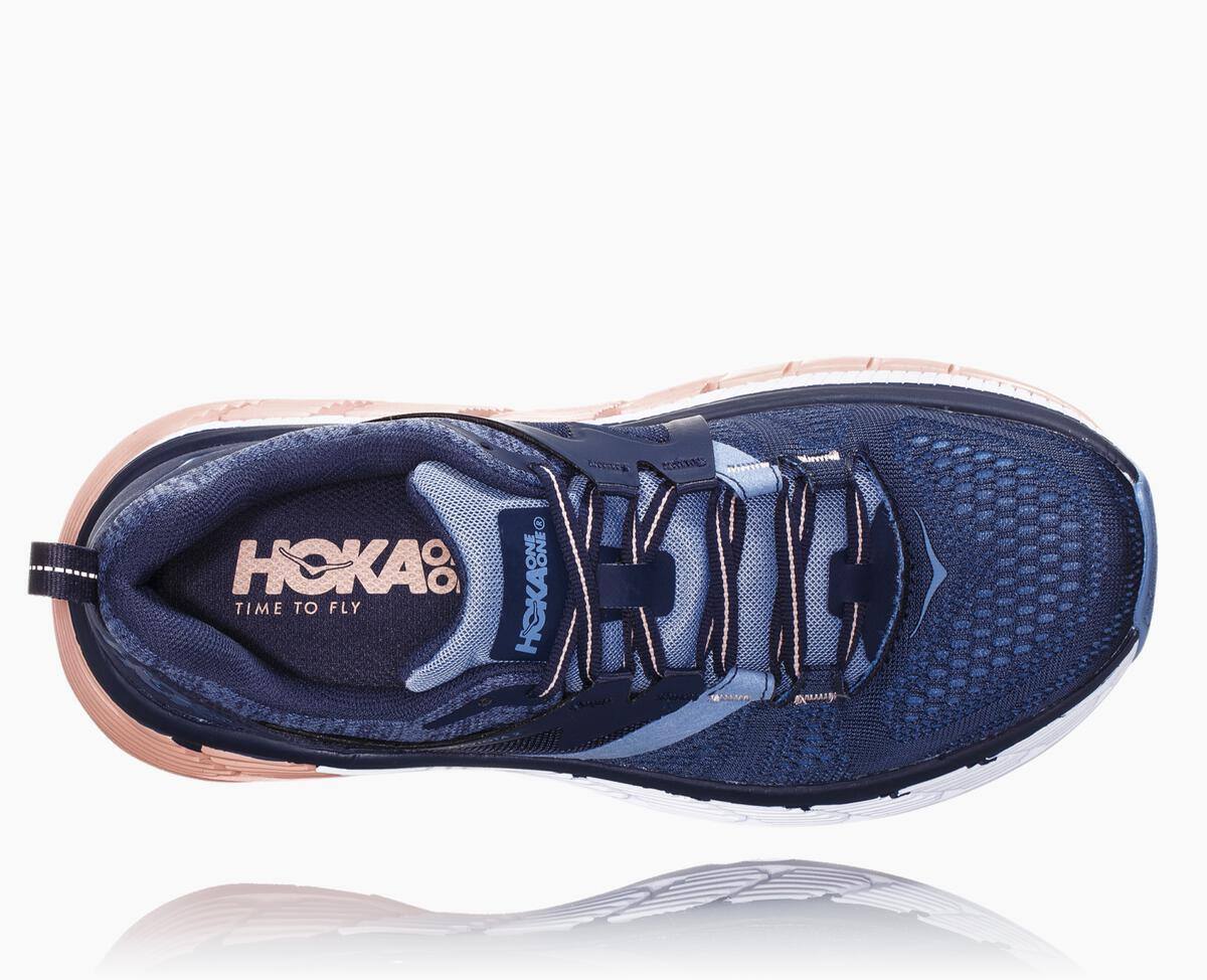 Hoka One One Gaviota 2 Women's Walking Shoes Mood Indigo/Dusty Pink | 06725UYSX