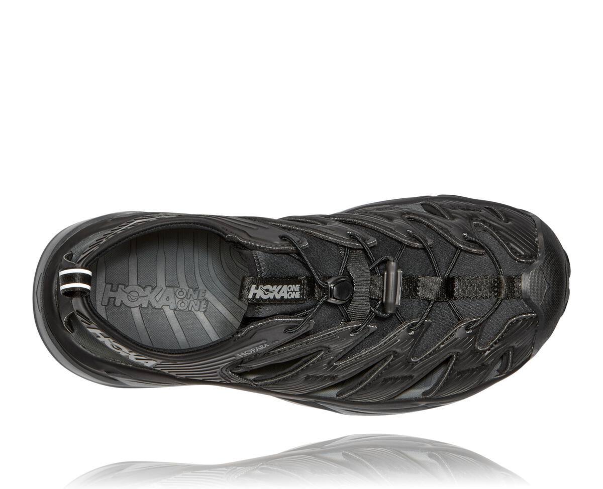 Hoka One One Hopara Men's Hiking Sandals Black/Dark Shadow | 39816NGVJ