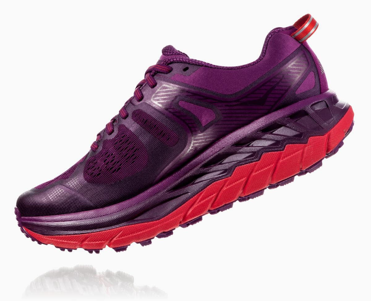 Hoka One One Stinson ATR 5 Women's Hiking Shoes Grape Juice/Poppy Red | 83017NHVU