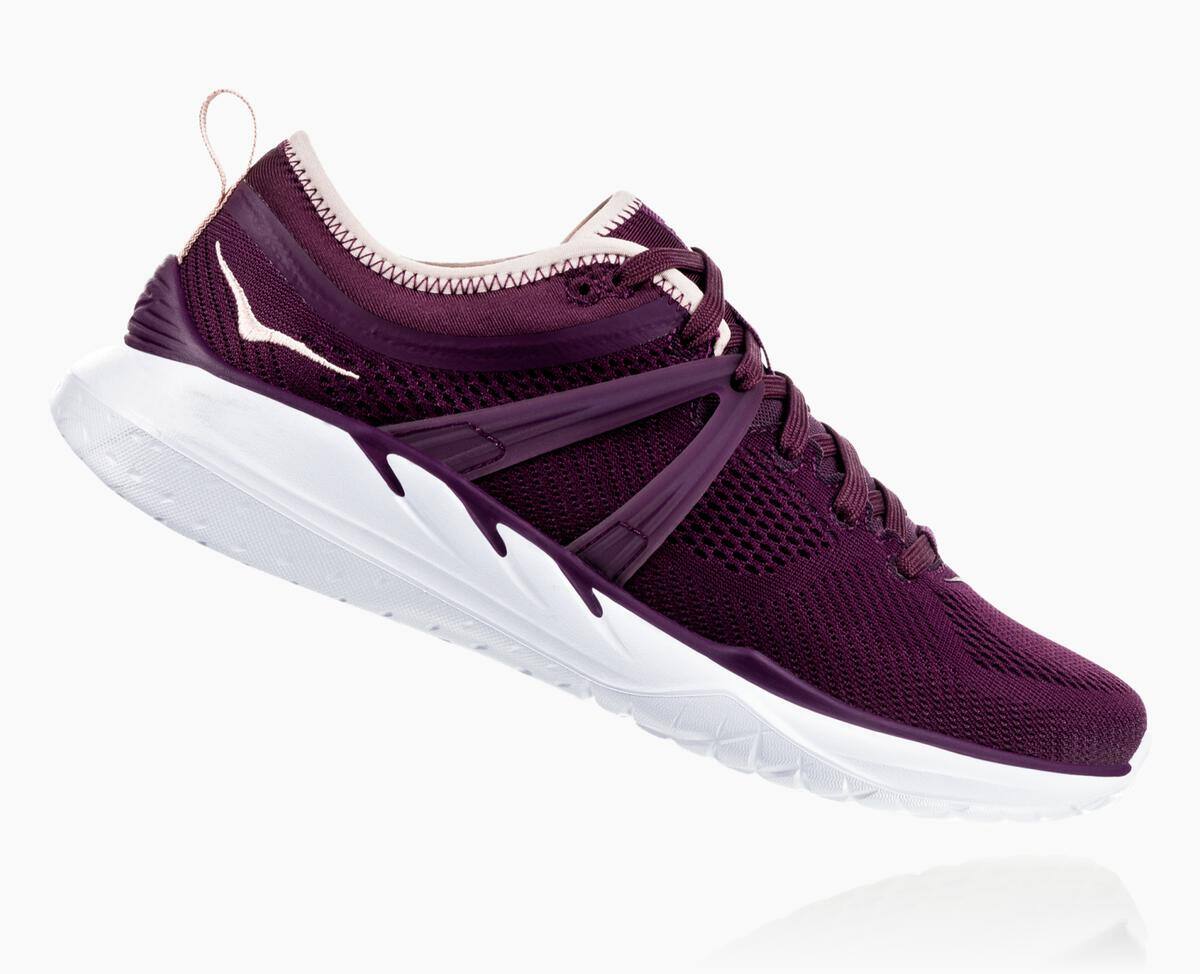 Hoka One One Tivra Women's Road Running Shoes Italian Plum/Evening Sand | 24965STOX