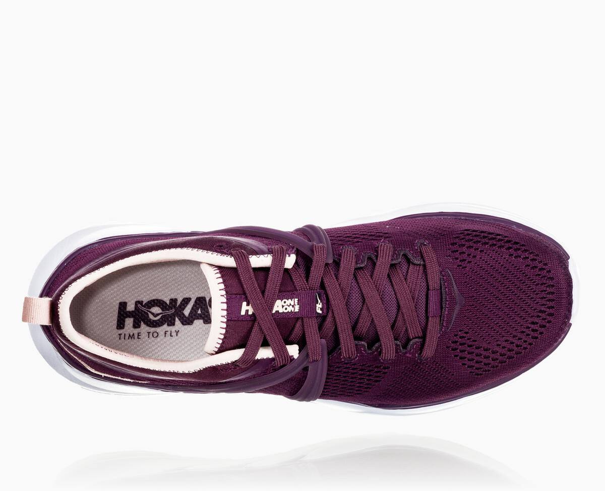 Hoka One One Tivra Women's Road Running Shoes Italian Plum/Evening Sand | 24965STOX