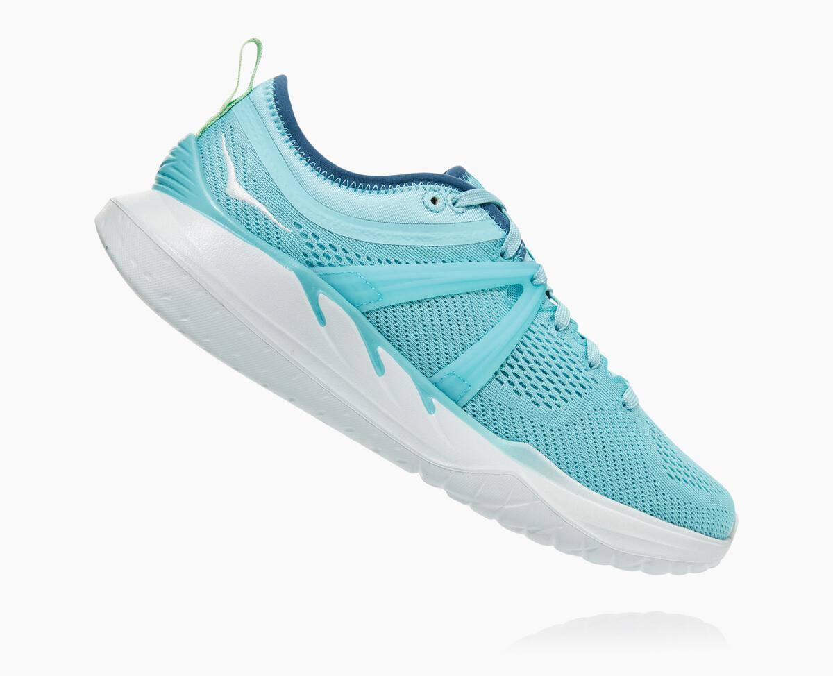 Hoka One One Tivra Women's Sneakers Antigua Sand/Wan Blue | 82675QYJV