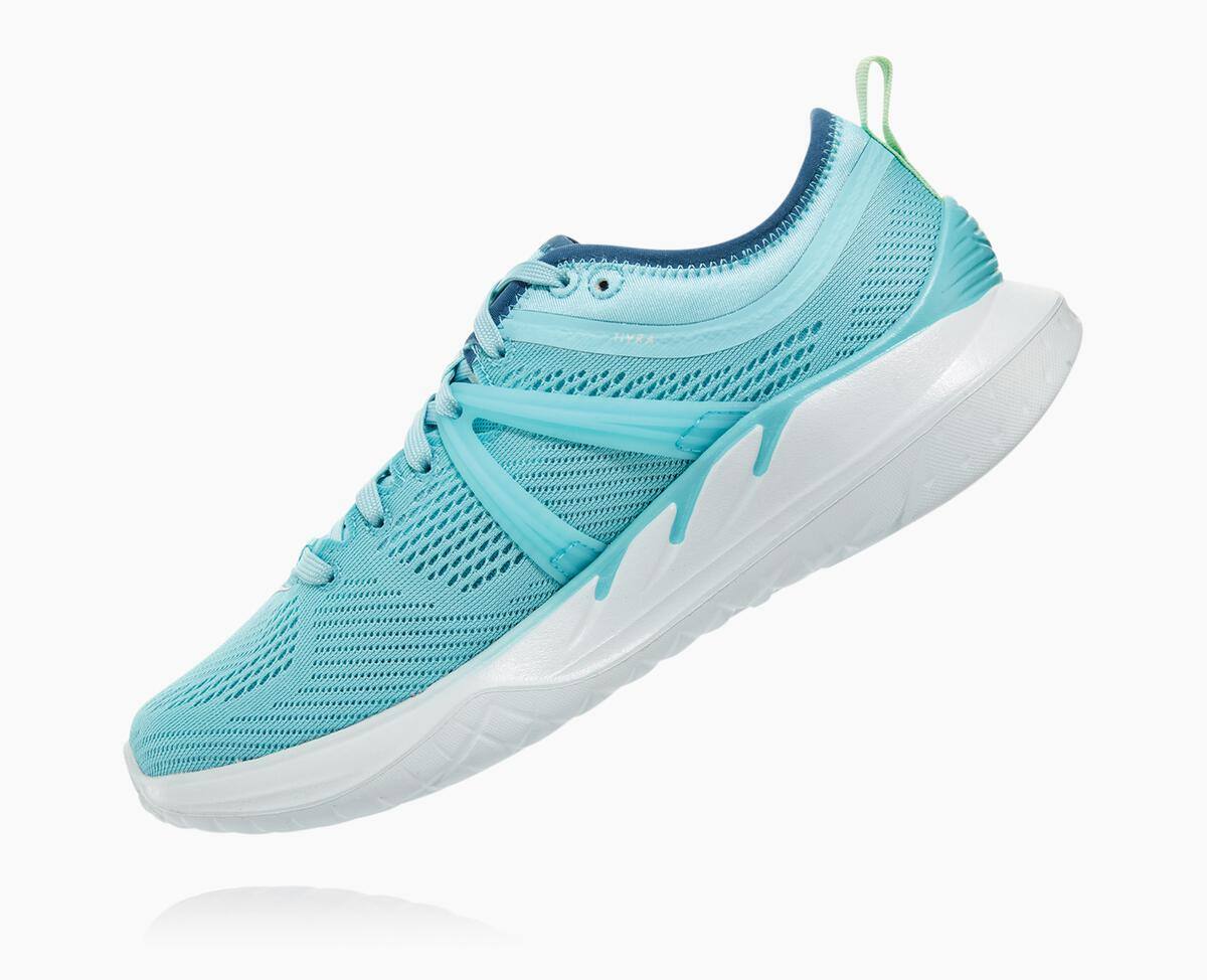 Hoka One One Tivra Women's Sneakers Antigua Sand/Wan Blue | 82675QYJV