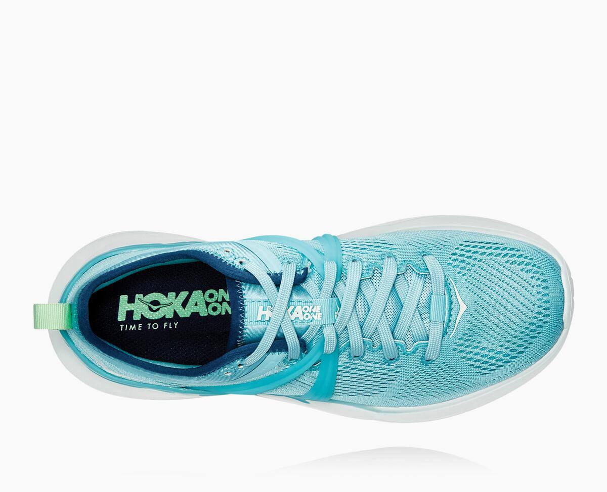 Hoka One One Tivra Women's Sneakers Antigua Sand/Wan Blue | 82675QYJV